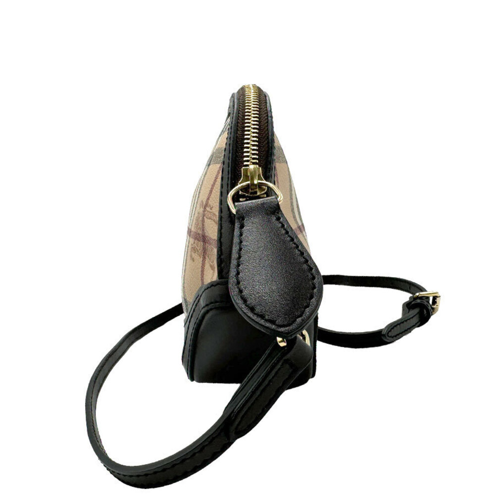 Burberry shoulder bag leather coated canvas Beige Tan dark brown - Picture 2 of 4